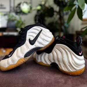 Nike Foamposite Pro White and Black Sneakers